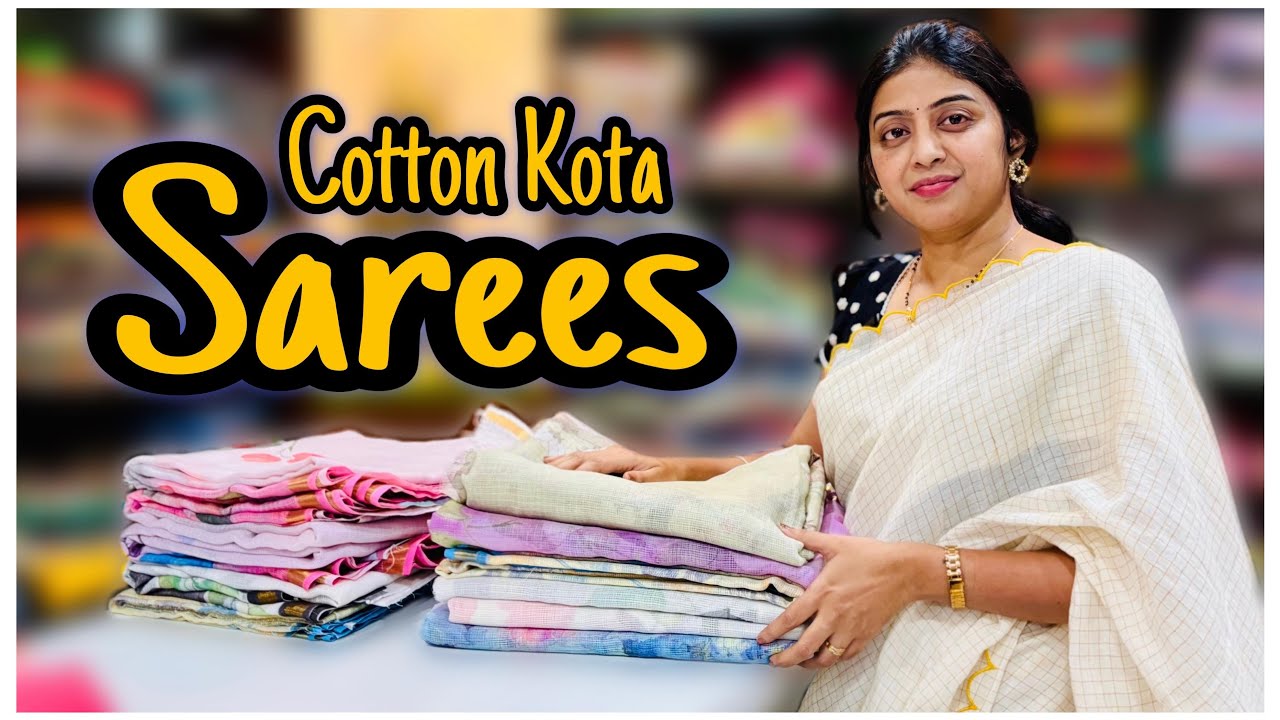 Cotton Kota Sarees | Kota sarees in pastel shades |Digital print