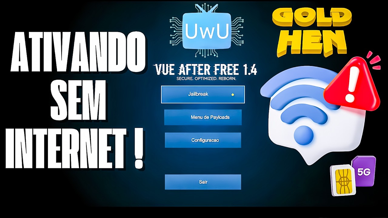 VUE 1.4  ATIVANDO SEM INTERNET - GOLD HEN PS4