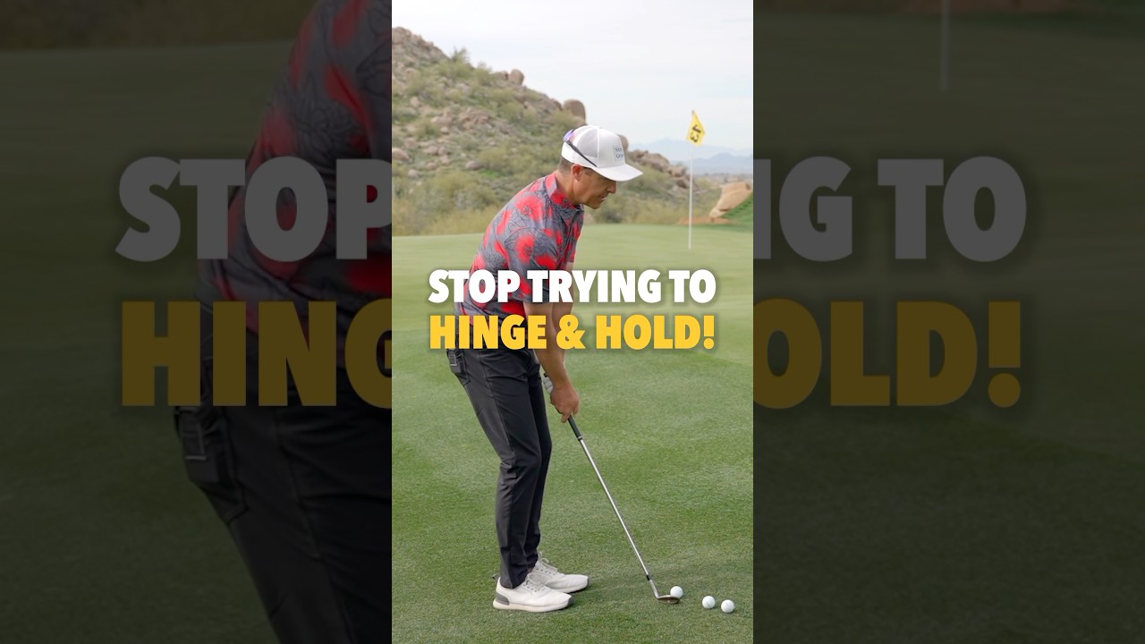 Stop trying to hinge and hold in your pitching motion! #golf #shorts