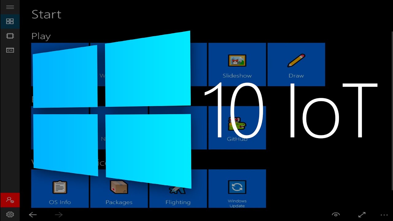 Демонстрация ядра Windows 10 IoT (Интернет вещей)