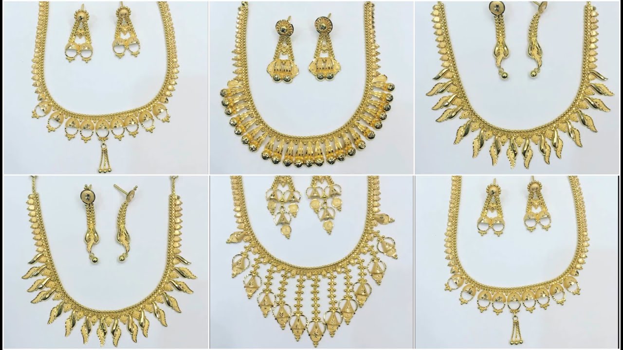 Gold Light Weight Necklace Designs Weight Range- 3gm-12gm 2021 Latest collection