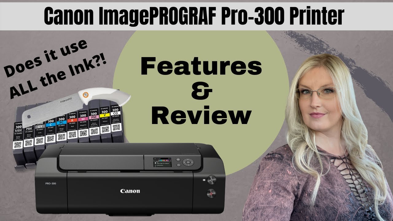 Canon ImagePROGRAF Pro-300 Printer | Can print digital Scrapbook Pages | Does it use ALL the Ink?!