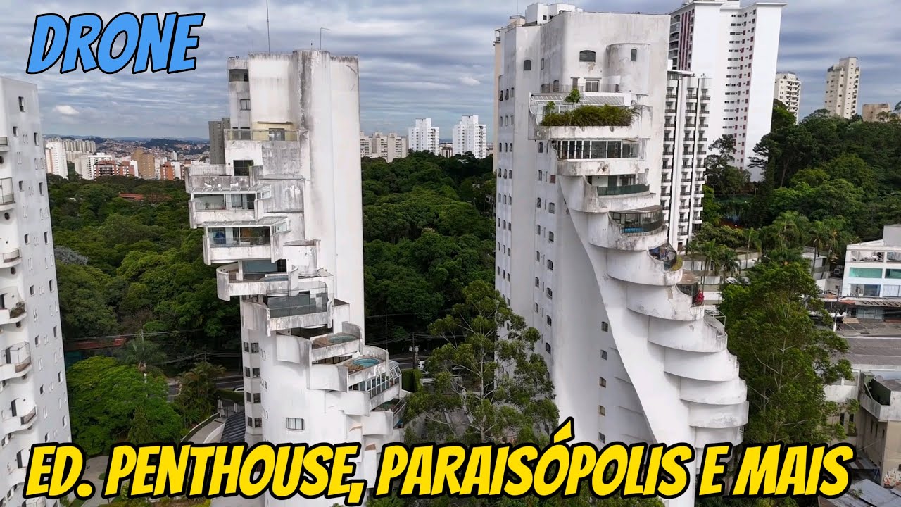 Drone voa no Morumbi e Paraisópolis: Edifício Penthouse, Av, Giovanni Gronchi, etc - São Paulo