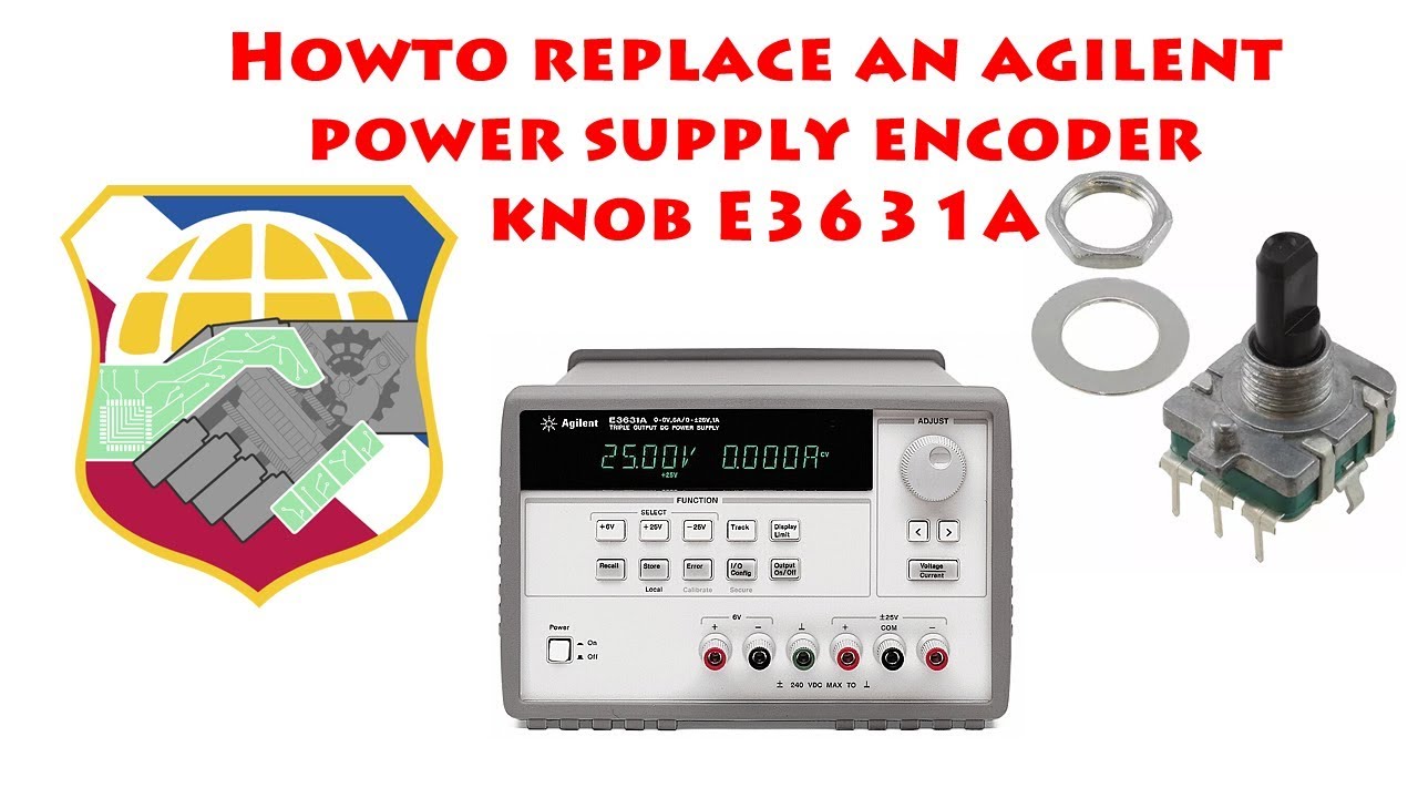 Jak wymienić pokrętło enkodera zasilacza Agilent E3631A - naprawa awarii