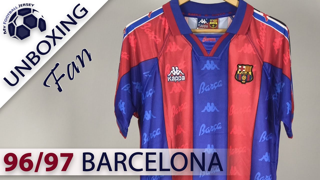 Barcelona Home Retro Jersey 96/97 Ronaldo (GmKits4) Fan Version Unboxing Review