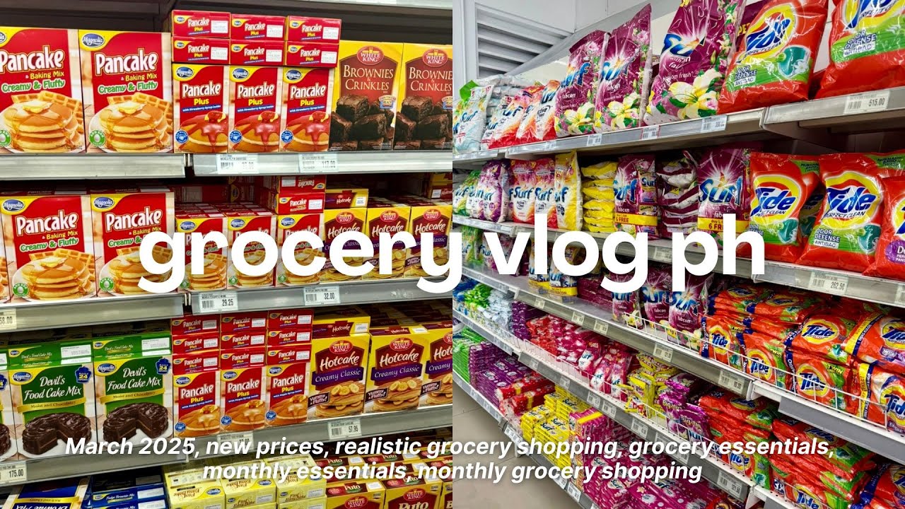GROCERY VLOG PH 🌻 realistic grocery shopping, monthly essentials, life in MNL, March 2025, grocery