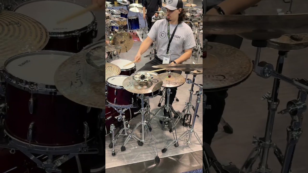 Making some noise at the Turkish Cymbals booth this NAMM!