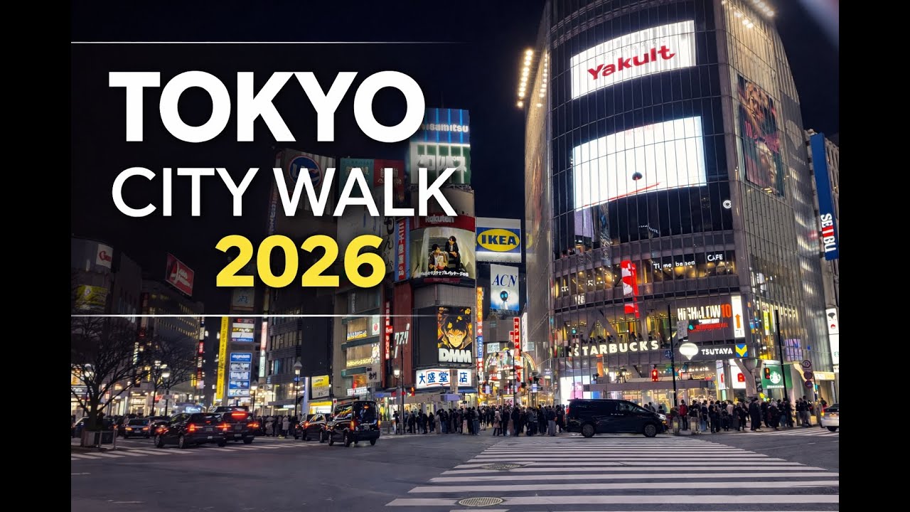 Tokyo City Walk 2026 🇯🇵 | 6 Neighborhoods in One Walk (Shibuya → Asakusa)
