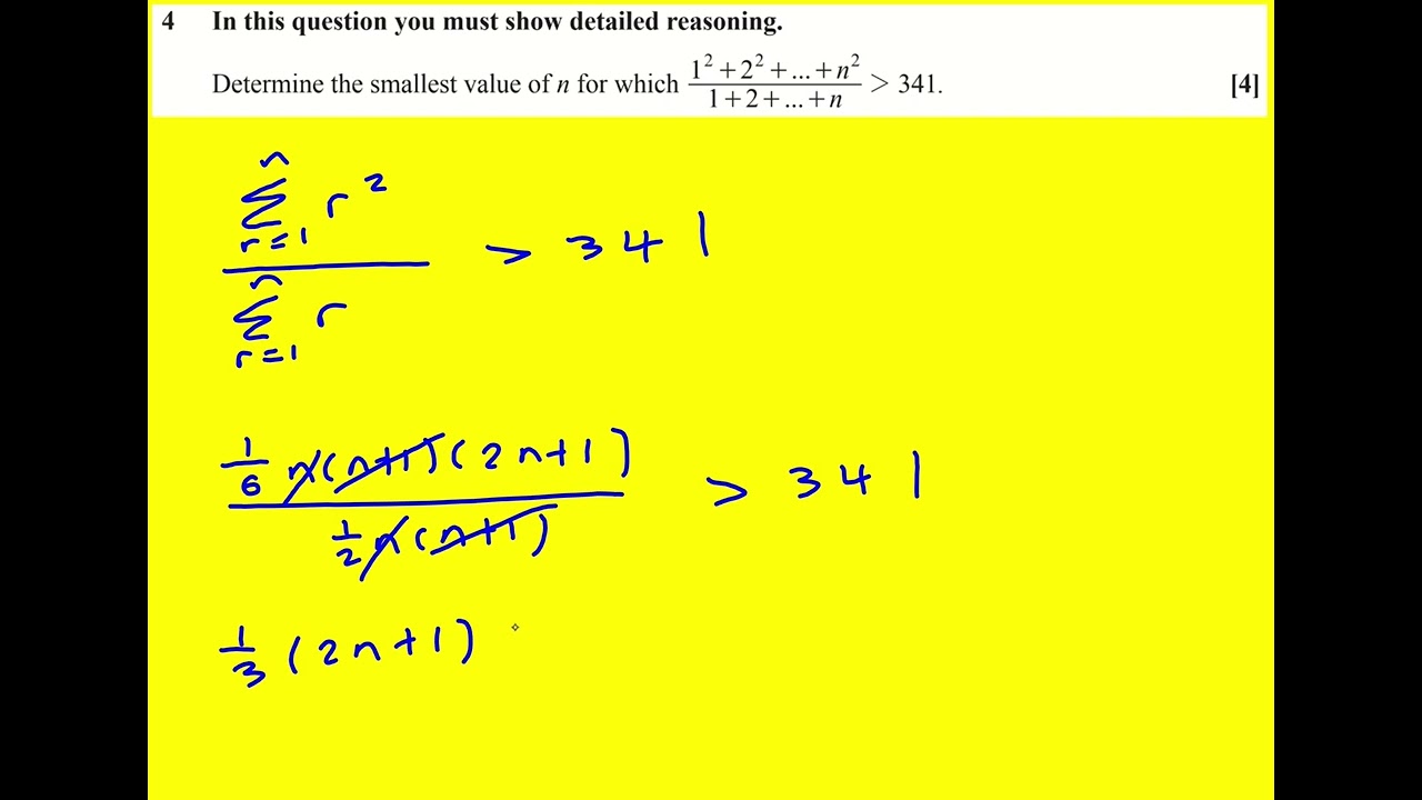 AL FM OCR Jun 2022 pure core paper 2 q4 (Further Maths A Level)