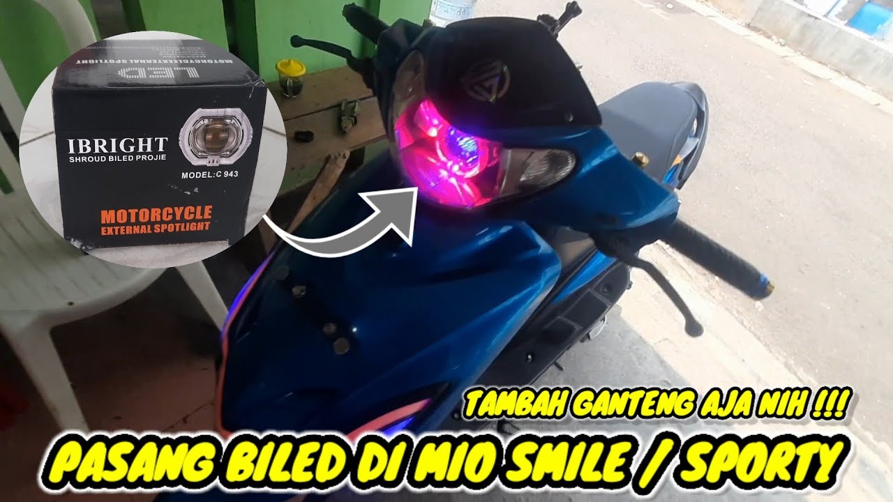 CARA PASANG BILED IBRIGHT 2,5 INC DI YAMAHA MIO SMILE/SPORTY #biledalaala #biledmio #pasangbiled