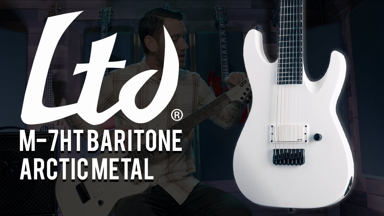 ESP LTD M-7HT Baritone Arctic Metal Demo