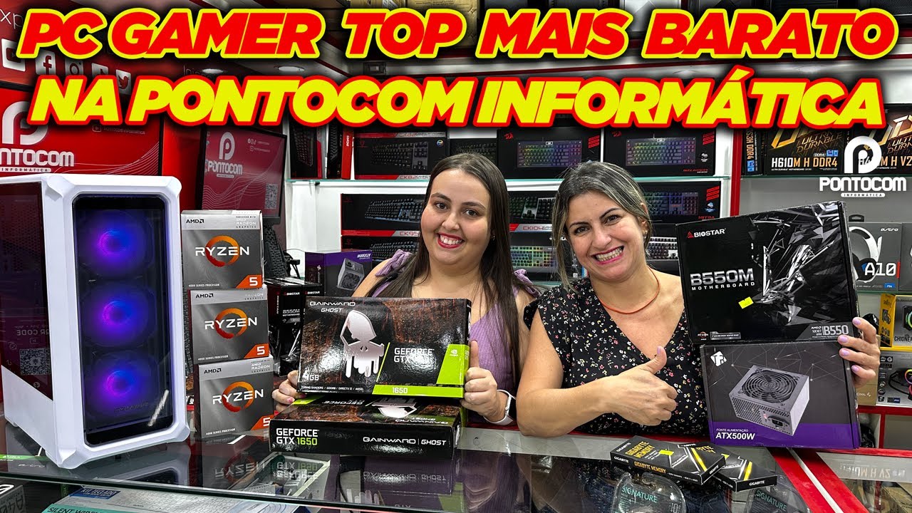 PC GAMER TOP + BARATO DA SANTA EFIGÊNIA! PONTOCOM INFORMÁTICA