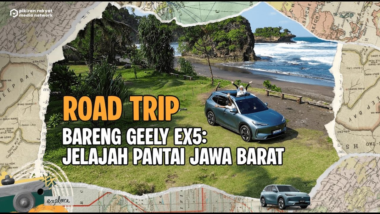 Jelajah Pantai Terindah di Jawa Barat Pake Mobil Listrik Geely EX5