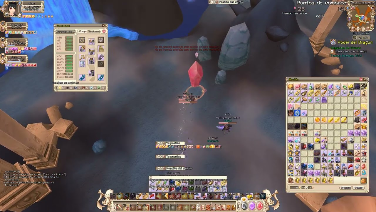 Grand Fantasia Memories Classic. Arena de fuego 50. Paladin