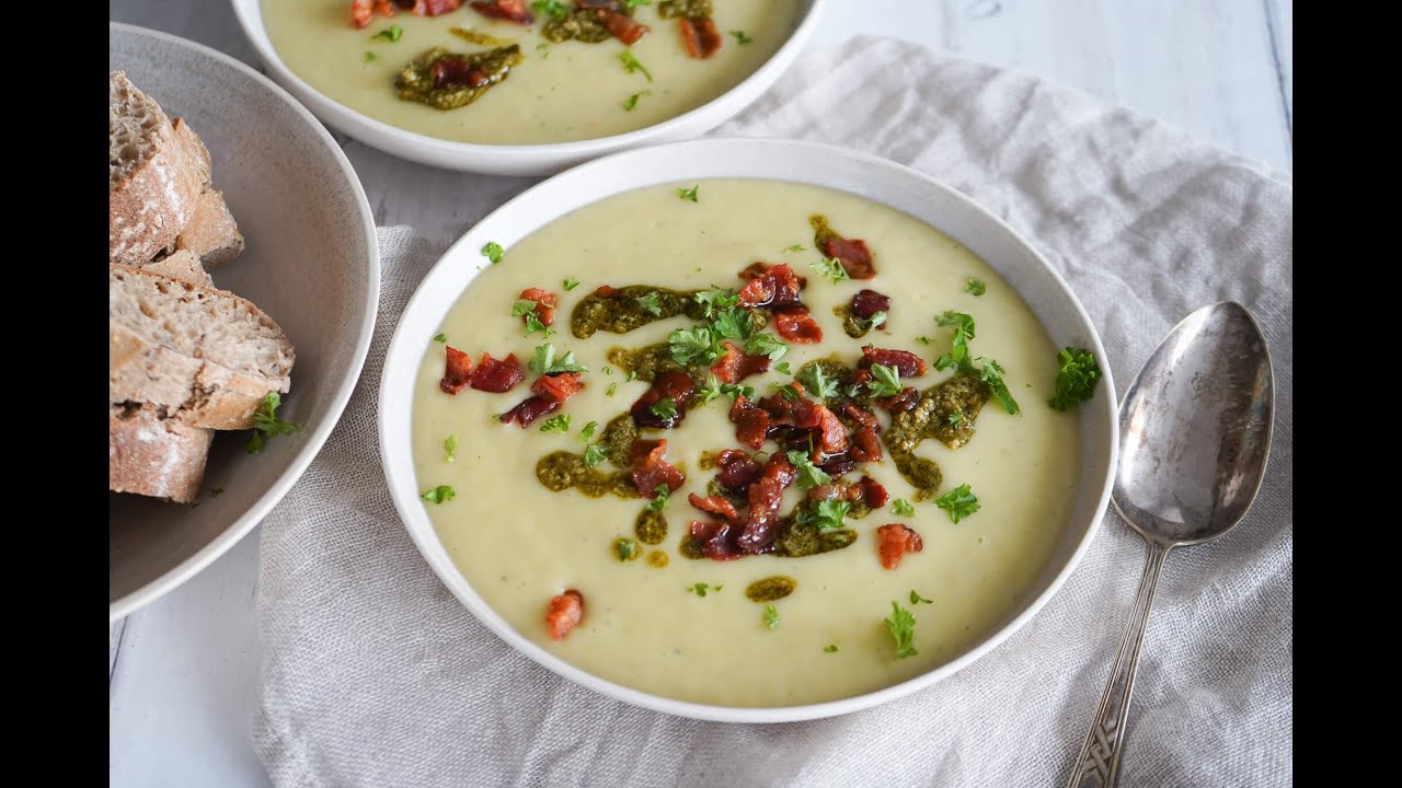 Kartoffelsuppe Med Porre