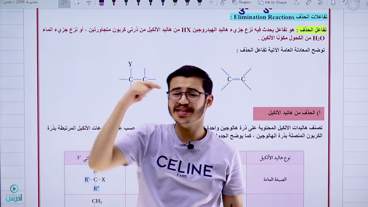 تفاعلات الحذف ( هاليدات الالكيل ) - توجيهي