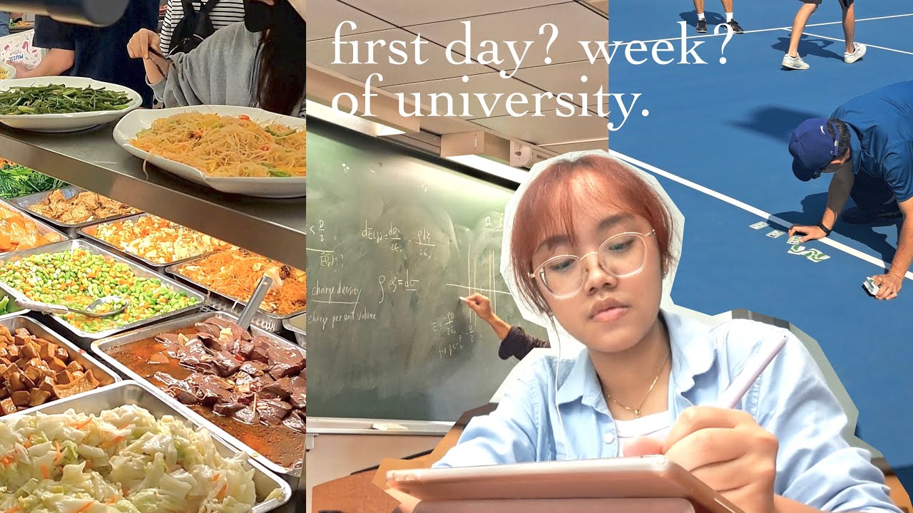 first week of university at NTU: cafeteria lunch, library, night run [ID]