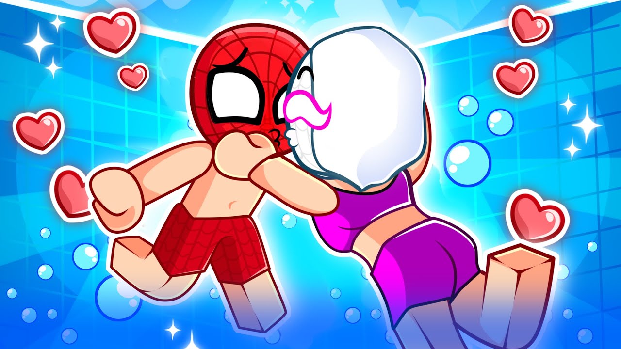I Kissed My Crush At A Spidey Girls Only POOL PARTY In Roblox Snapchat!
