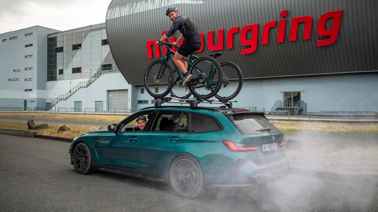 BMW M3 Touring (2023) TEST Na rowerze samochodem [4k]