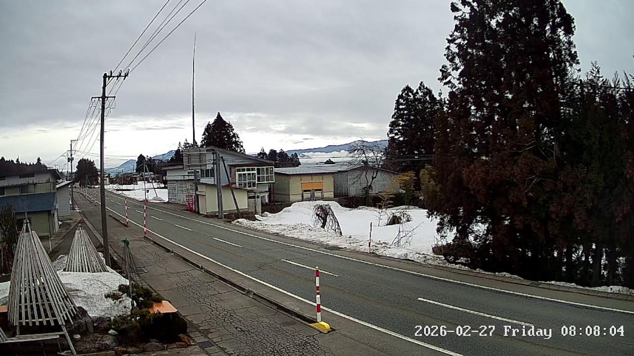 山形県長井市勧進代県道11号ライブカメラ Yamagata Nagai Live camera.world.cam