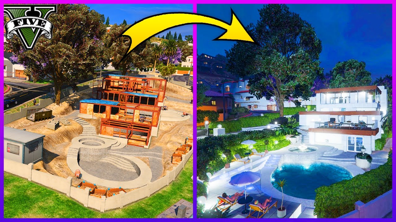 İNŞAATI MODERN VİLLAYA ÇEVİRMEK ! | Çekiçleri ,Kürekleri Alın elinize |GTA 5 Villa Modu Yükleme|2245