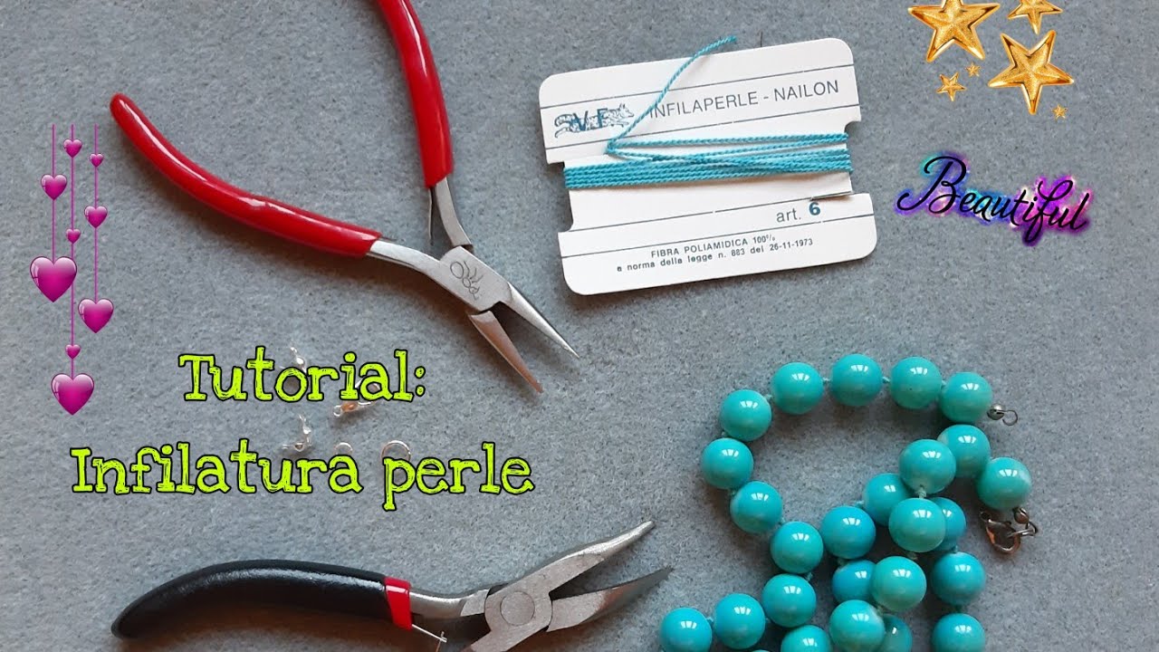 Tutorial: Infilatura Perle. Tecnica a Nodo 😎 #perline #beads #creazioniperline #collanehandmade