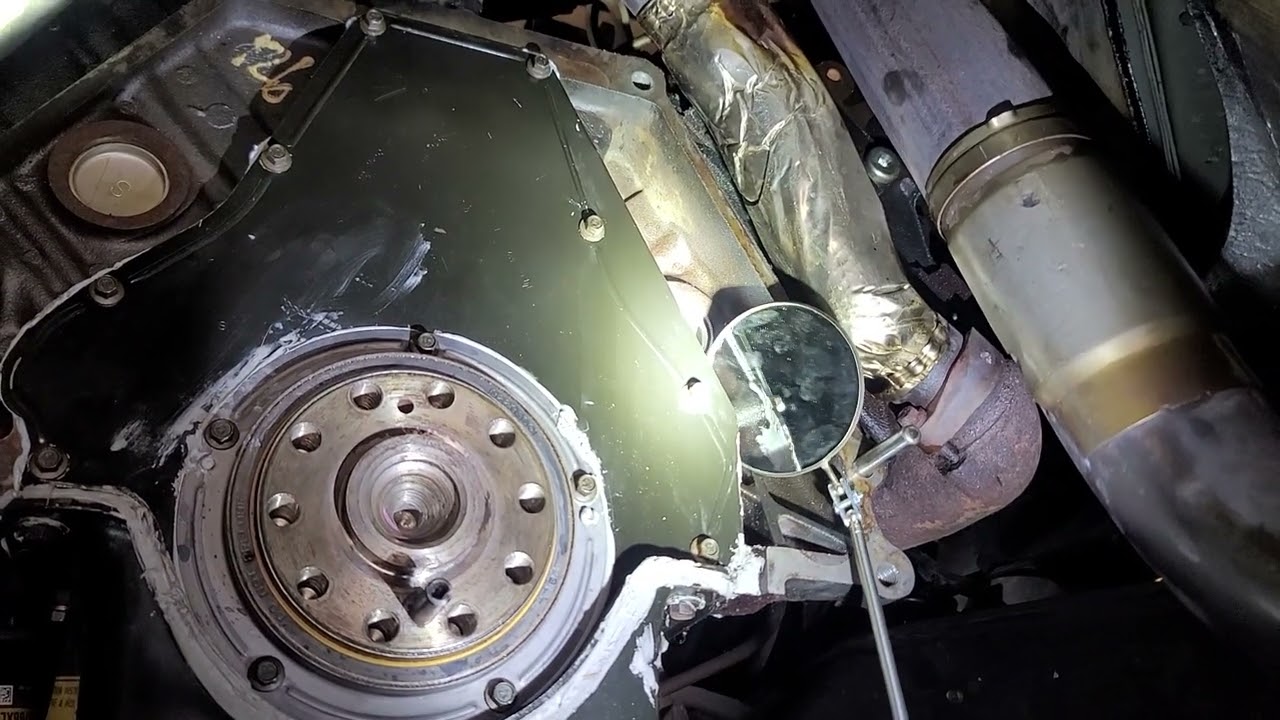Ford 7.3 powerstroke diesel engine oil leak, looks like rear main engine seal