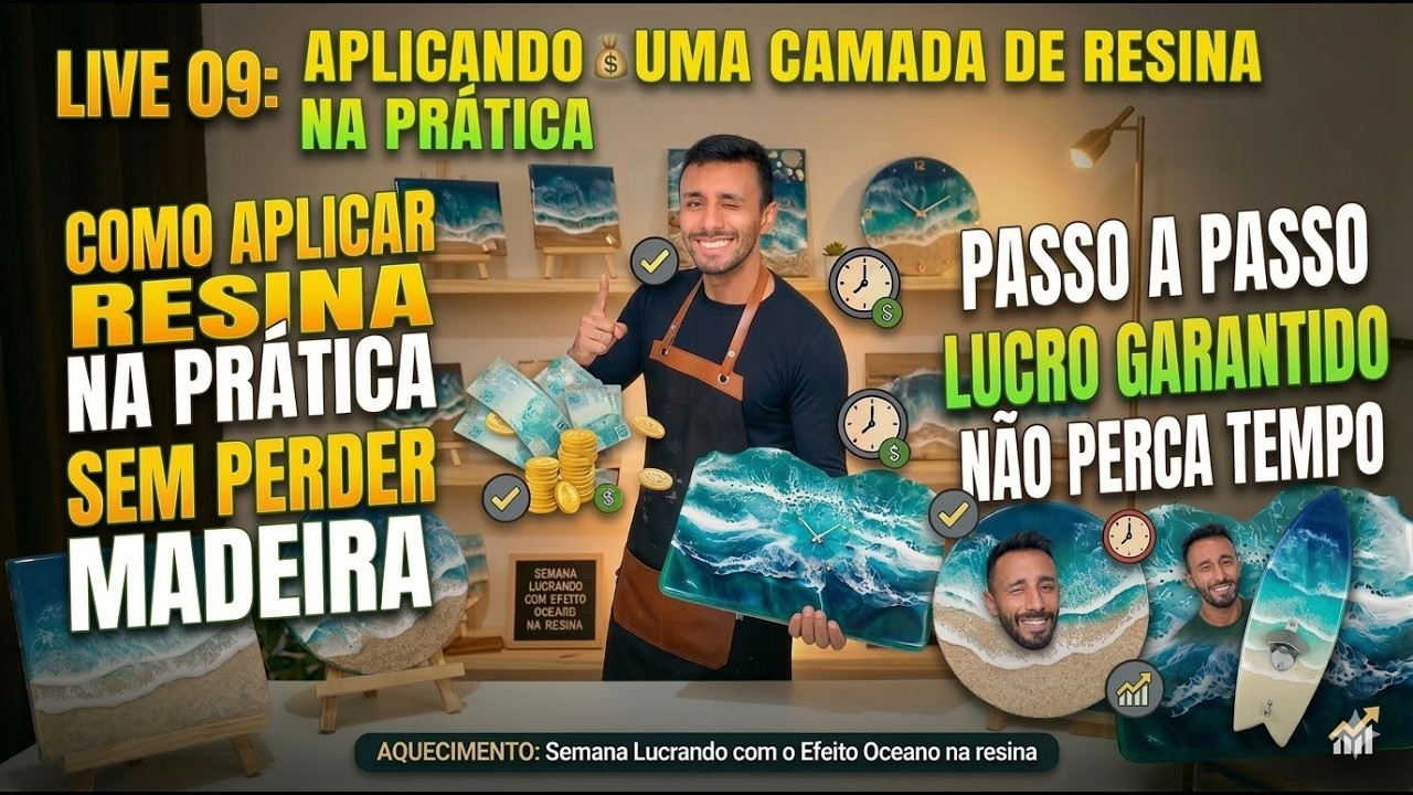 Aplicando uma camada de resina na prática para não perder a madeira e lucrar mais!