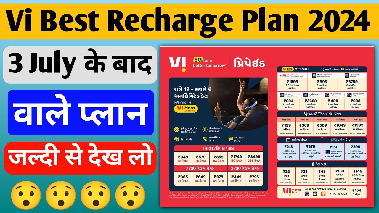 Vi new recharge plans 2024 | Vi New plan list 2024   | Vi best Recharge Plan | Vi Plan