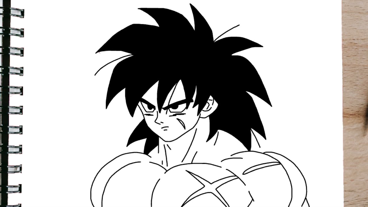 Como dibujar a BROLY PASO A PASO | DRAGON BALL SUPER dibujos