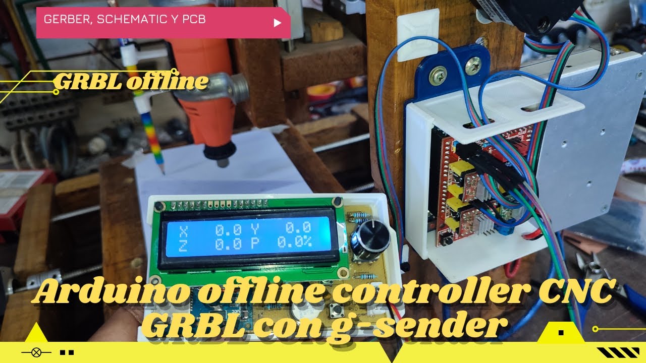 ⚡ Arduino offline controller CNC GRBL con g-sender para control y manejo fuera de linea con microSD