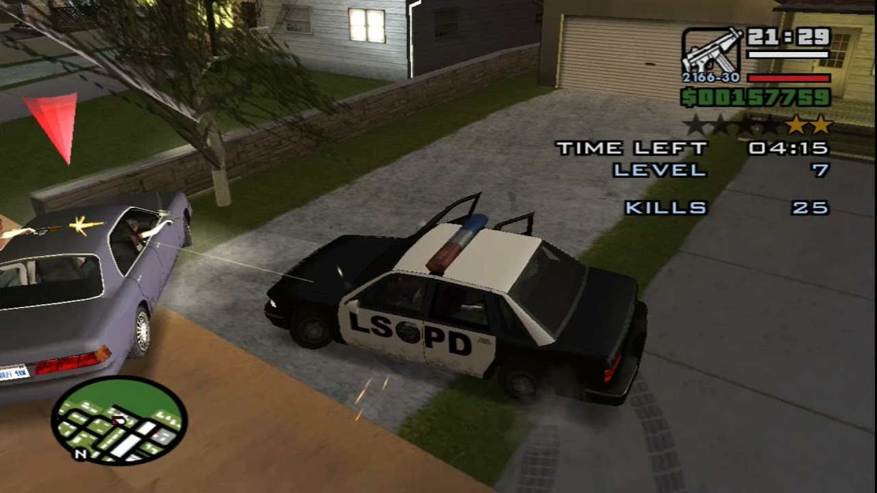 GTA SA Vigilante Mission - INDESTRUCTIBLE POLICE CAR!!!