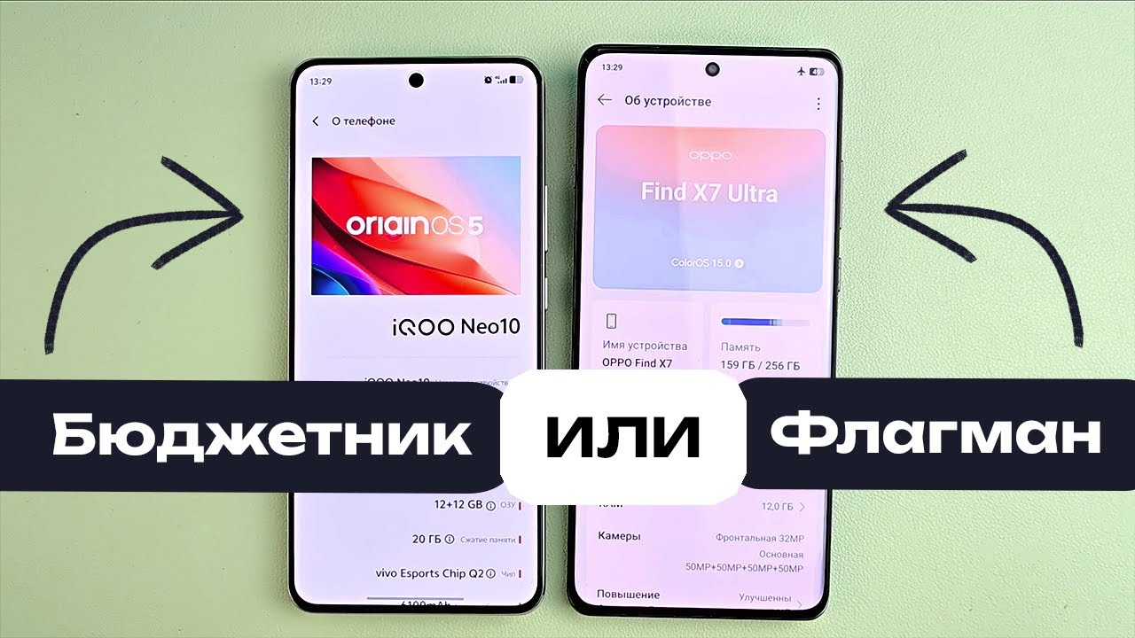 Сравнение Oppo Find X7 Ultra c iqoo Neo 10