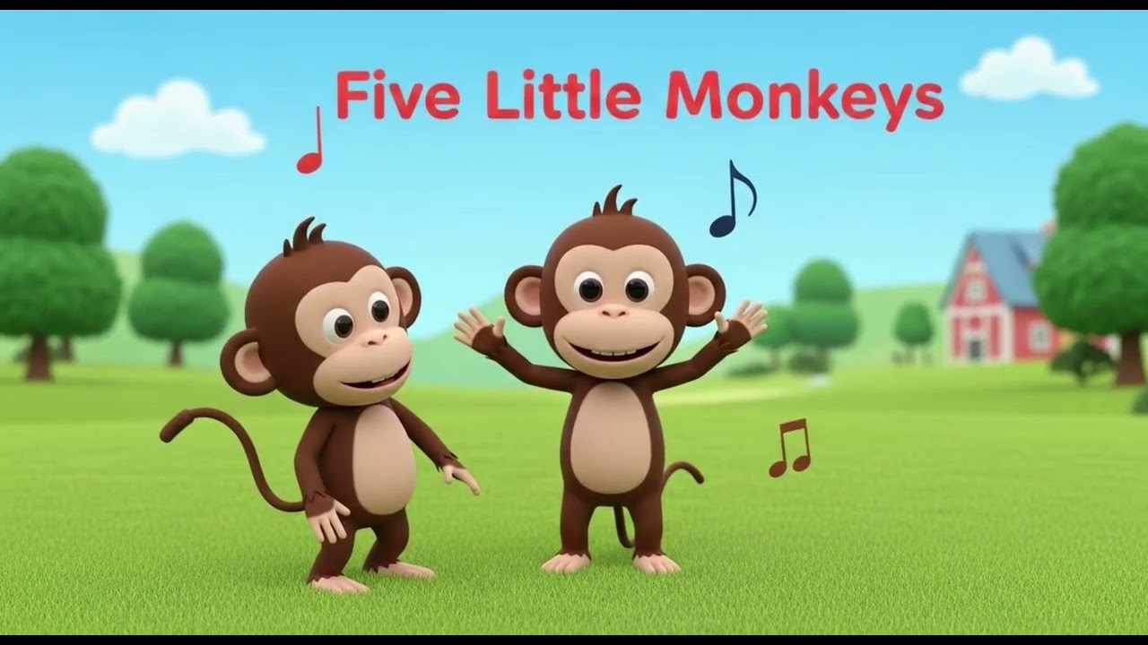 Five Little Monkeys |Nursery Rhymes for Kids | Fun Learning Songs | Kids Melody