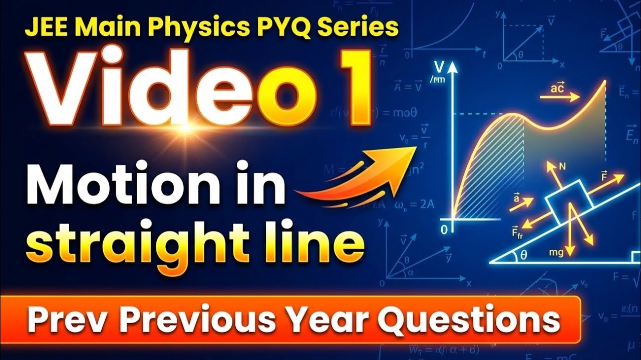 JEE Main Physics PYQ | Motion in a Straight Line | Distance & Displacement | Video 1