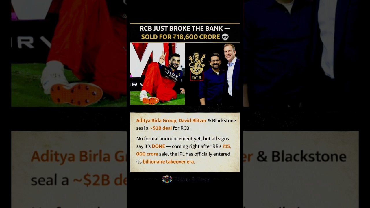 RCB SOLD FOR ₹18,600 CRORE! 😱 #rcb #ipl #shorts