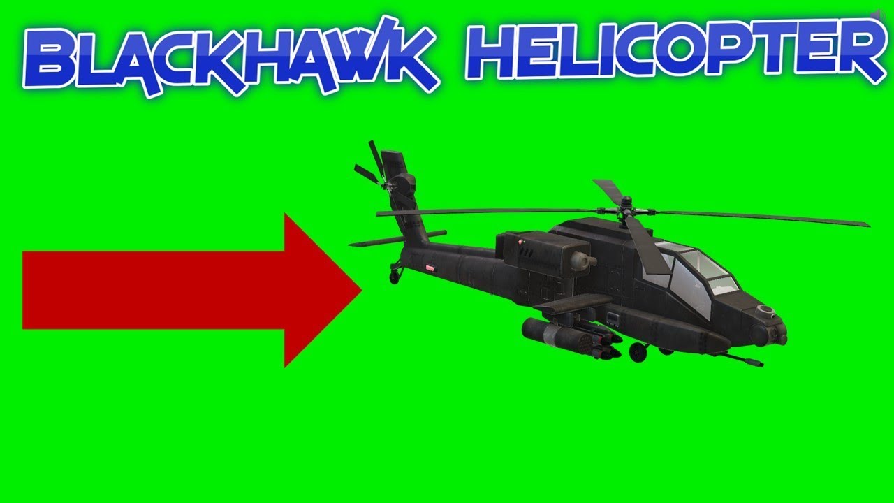 Green Screen - Apache Helicopter - No Copyright