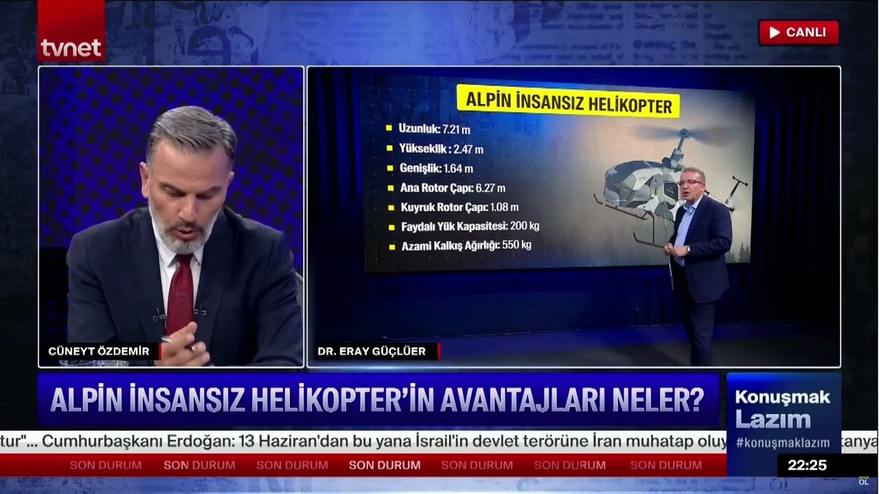 Dr. Eray Güçlüer, Türkiye'nin ilk insansız helikopteri ALPİN'i anlattı | TVNET - Konuşmak Lazım
