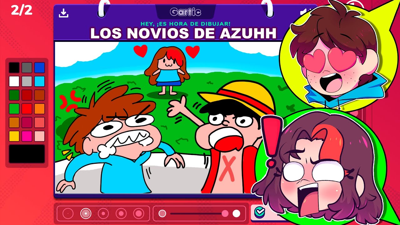 ¡LOS NOVIOS De AZUHH Se PELEAN en GARTIC PHONE! 😱💥🤣