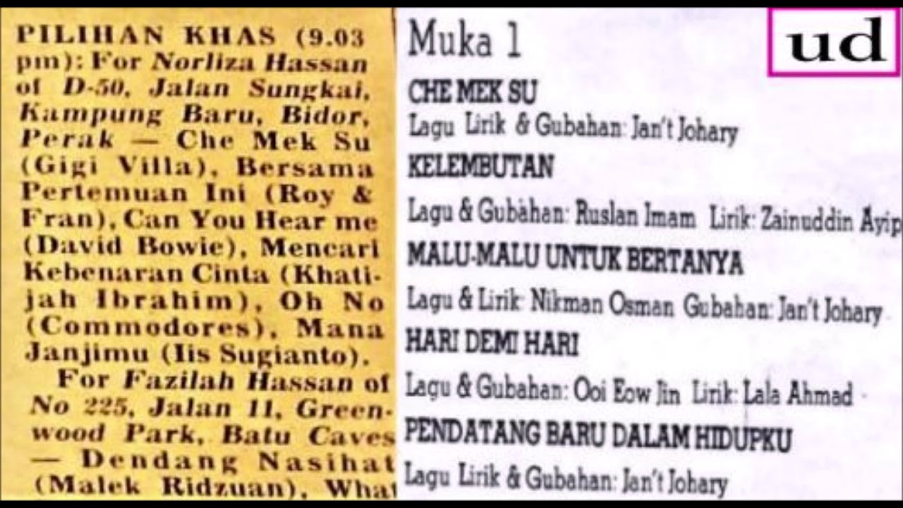 Siaran FM Stereo - Sabtu 15 Januari 1983