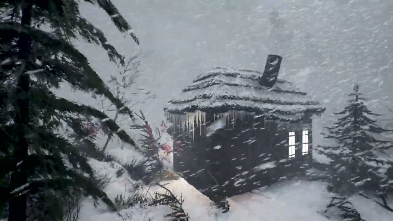Heavy snow storm & Snowstorm Sounds for Sleeping. Snow storm Ambience & Snow sounds