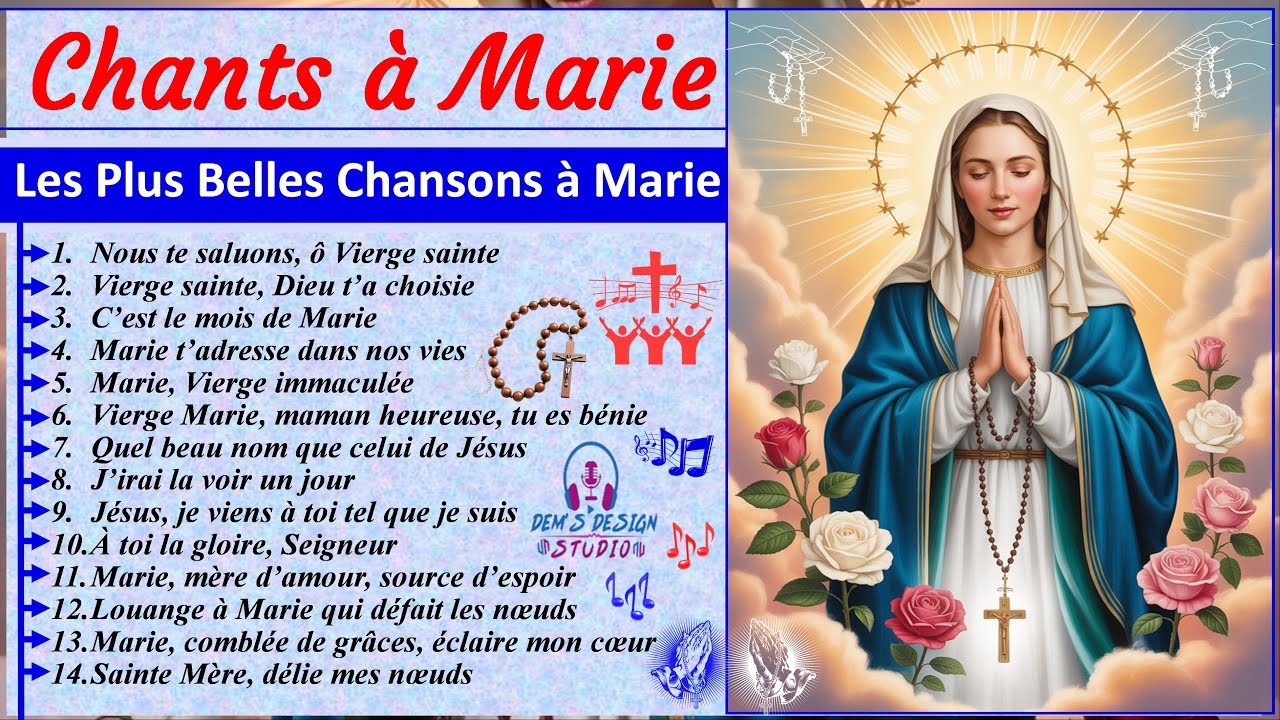 🎵🙏🏻Confiez vos intentions à Marie : ✨🎶Chants et Prières Méditatives 🕊️🌹 #chantscatholiques