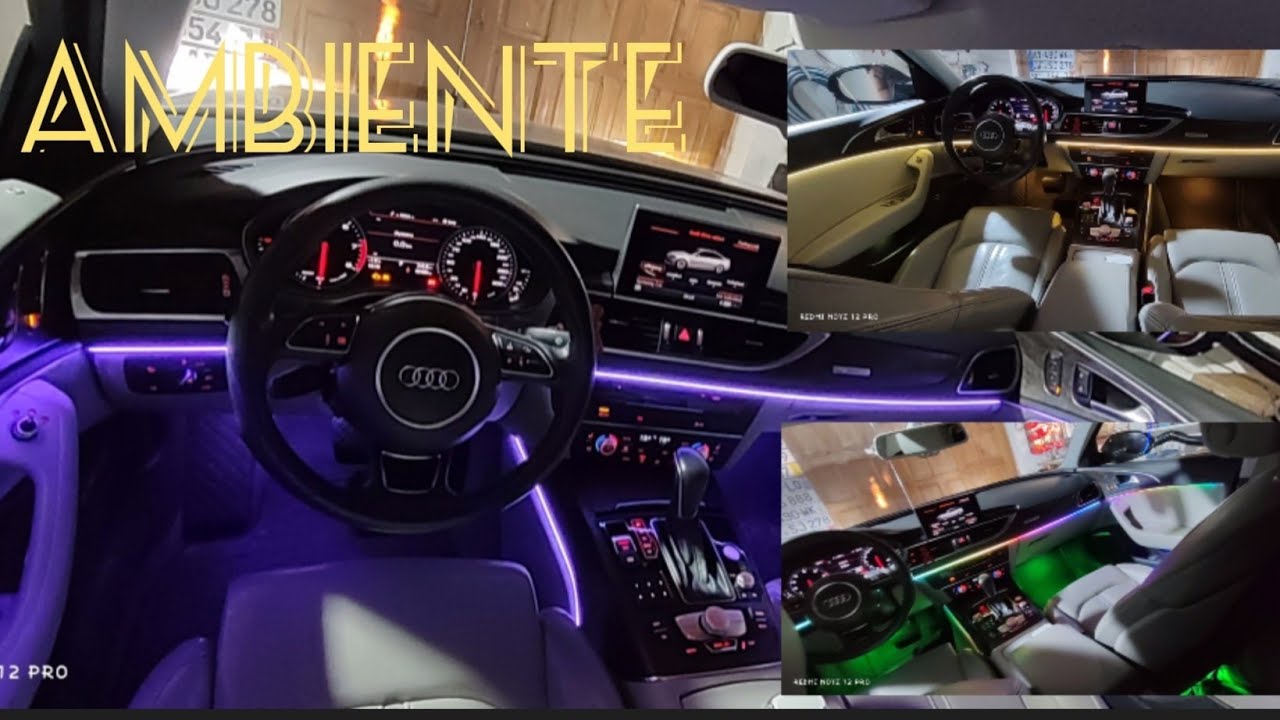 Montaż oświetlenia ambientowego LED RGB Audi A6 C7 Lift 2016  atmosphere ambient light