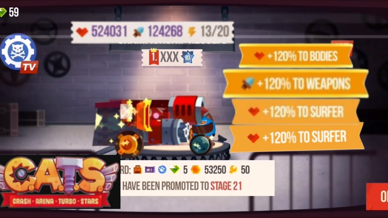 C.A.T.S GETTING 4125 TROPHIES IN GANG FIGHTS -Crash Arena Turbo Stars