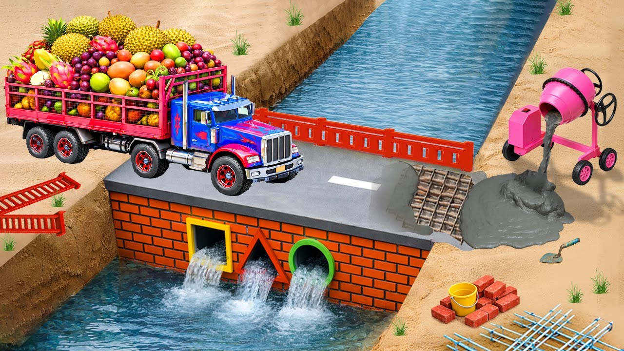 DIY Mini Truck Builds a Strong Brick Bridge for Heavy Loads | Science Project