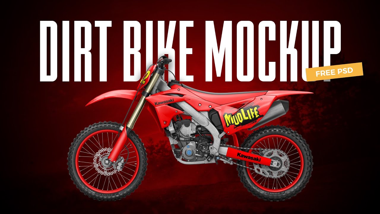 Free Dirt Bike Mockup - PSD Included