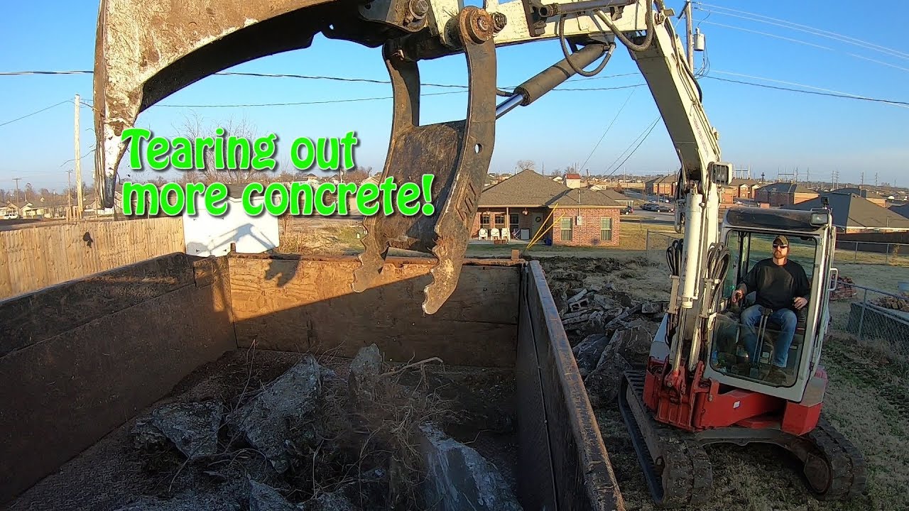 Tearing Out Concrete And Brush With The Takeuchi TB153fr