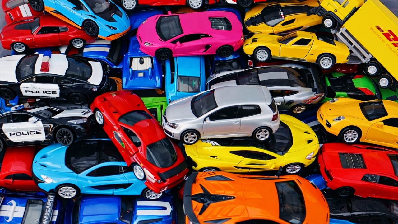 Box Full of Model Cars -Mazda Mx5, Koenigesgg Jesko, Lamborghini Scv12, Byd Yang Wang U8, Toyota Car