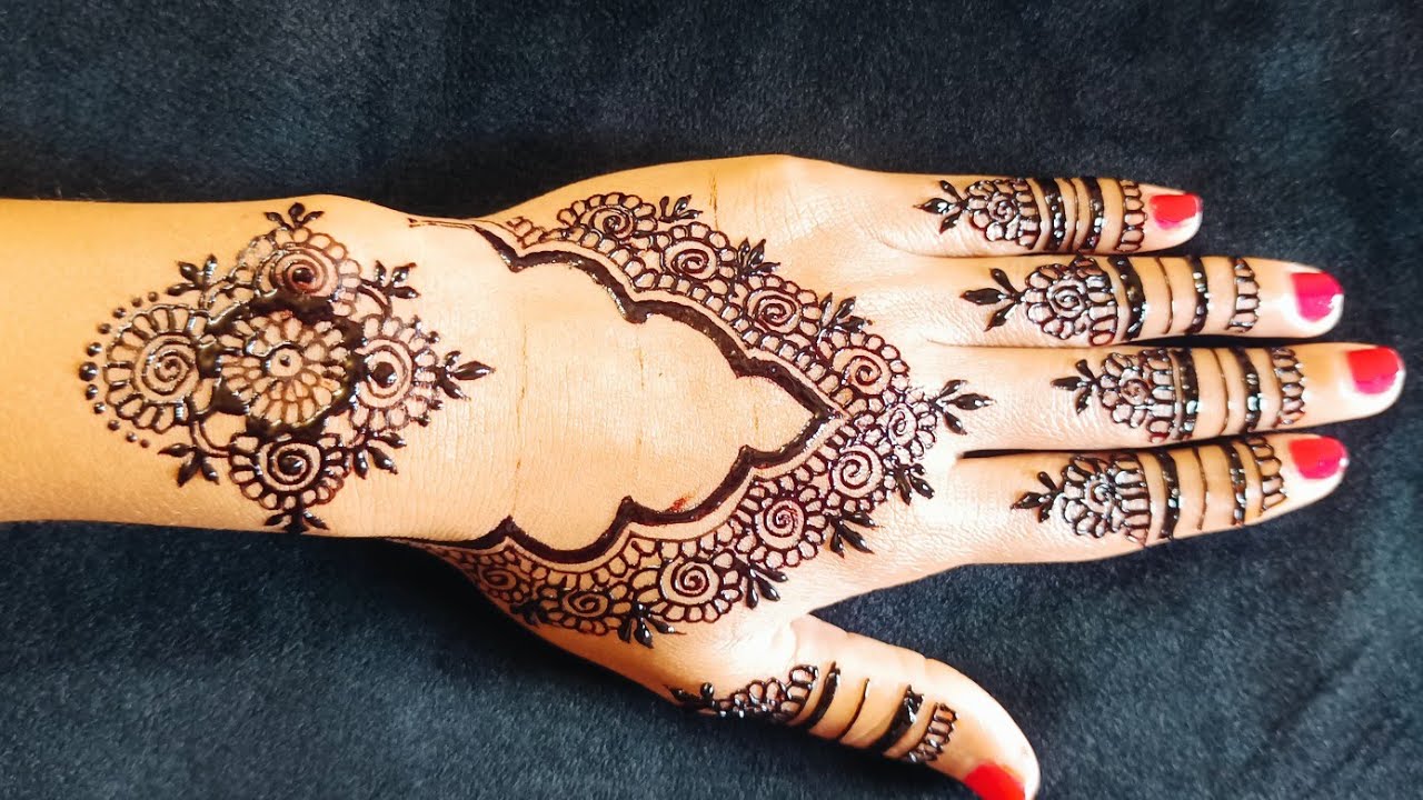 Back hand mehndi design/Mehandi design/Simple mehndi design/Mehendi #mehndi #mehndivideo #trending 