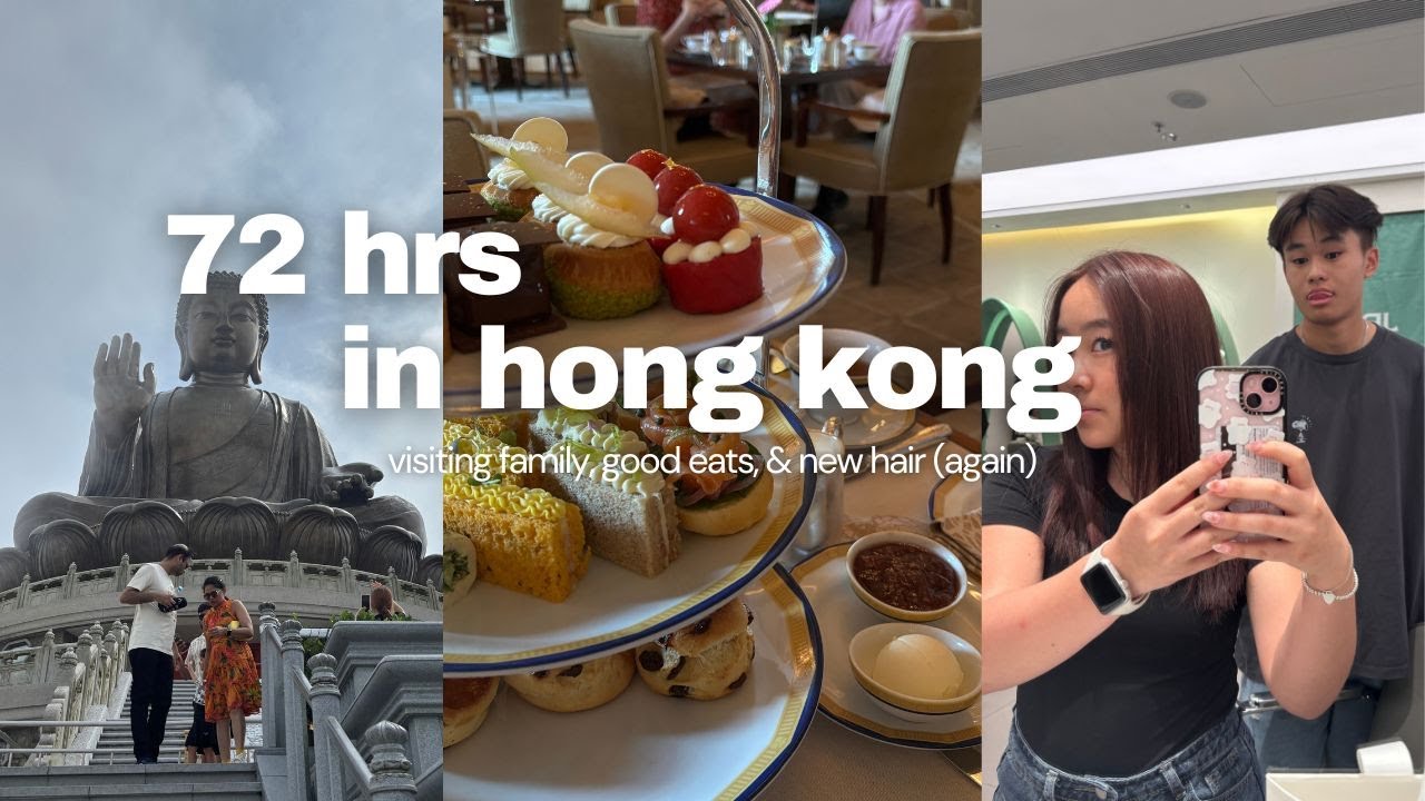 72 hours in hong kong ⋆‧°𓏲ּ𝄢 visiting family, good eats, and new hair (again)